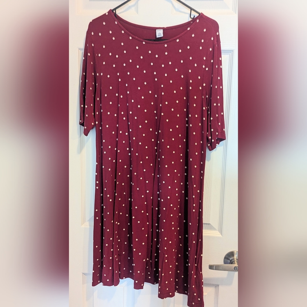 Old Navy red and white polka dot dress